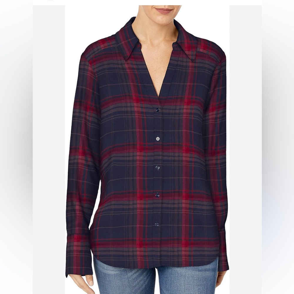 Paige Devlyn Plaid Flannel Button Up Shirt